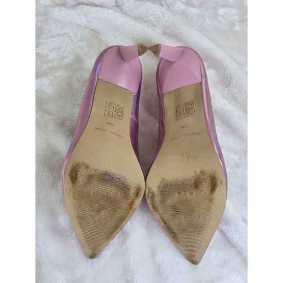 Kendall + Kylie Women's Pink Iridescent Pointed‎ Toe Stiletto Heels Size 8.5 - Picture 4 of 5